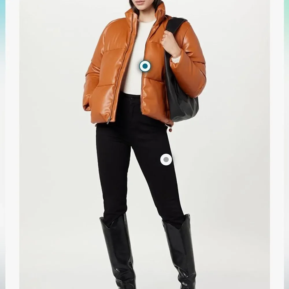 The Drop The Drop Women's Priscilla Vegan Leather Puffer NWT